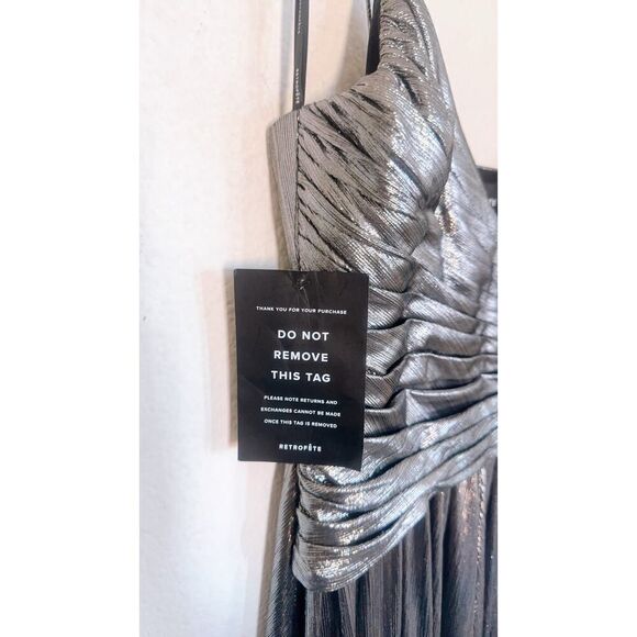 Retrofete Doss maxi Dress Gunmetal Small - Picture 8 of 9